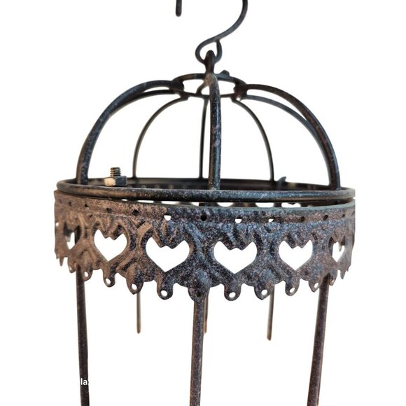 Hanging Metal Bird Cage Planter With Coco Liner Insert For Indoor/Outdoor Decor - Picture 2 of 8